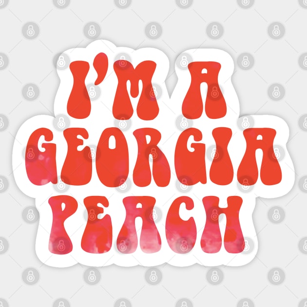 Georgia Peach Sticker by doodlesbydani